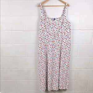 Old Navy fit and flare linen blend floral midi dress